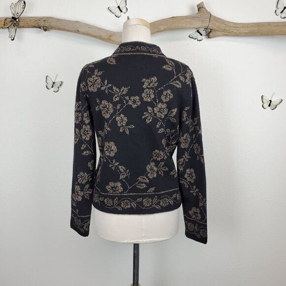 Talbots 100% wool mandarin collar cardigan - Picture 7 of 7